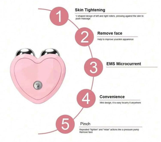 Electric EMS Facial Massager Mini Portable Microcurrent Facial Lifting Massage Roller